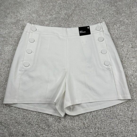 Express Shortie Super High Rise White NEW - Picture 1 of 9